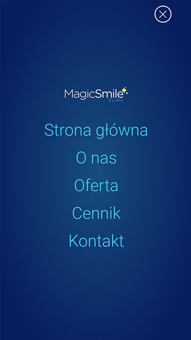 MagicSmile - Witryna internetowa mobile